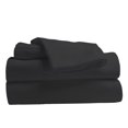 thumbnail image 1 of Comfy Bamboo World 9900 Series 100gsm Embroidered Bedsheets Sheet Set, Full Size, Black, 1 of 4