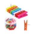 thumbnail image 1 of 30pcs/set Multicolor Wooden Clip Push Pins For School & Office, Multi-functional, 1 of 4