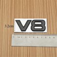 thumbnail image 2 of ZWP Metal Matte Black Chrome V8 Logo Car Rear Trunk Sticker Emblem Badge Auto Self-Adhesive Decals Accessories, 2 of 3