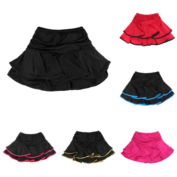 Girls Tennis Skirts with Lining Shorts A-Line Athletic Skort Quick Dry Cute Skirts for Kids Girls 5-6 Years