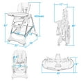 thumbnail image 6 of INFANS High Chair with One-Hand Removable Tray, 4 Lockable Wheels & Large Storage Basket - Multi-Adjustable Height, Recline & Footrest, Removable Cushion, Foldable for Baby, Infant& Toddler, 6 of 9