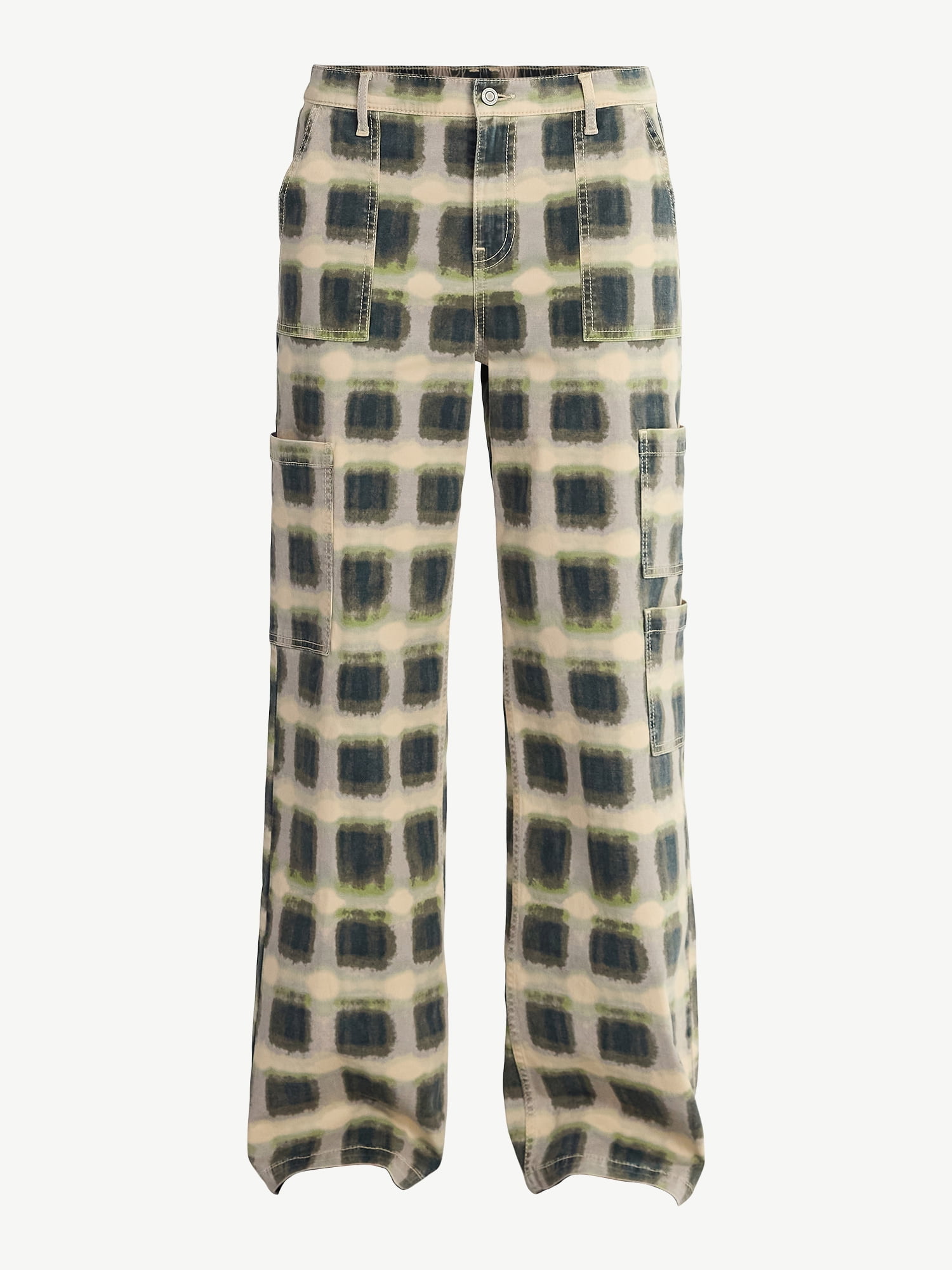 No Boundaries Wide Leg Cargo Pants, 31.5'' Inseam, Women's and Women's Plus