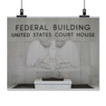 thumbnail image 2 of Print: Sculpture Eagle Full View, Federal Building And U.S. Courthouse, 2 of 4