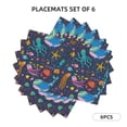 thumbnail image 3 of Placemats Set of 4 / 6, Marine Inhabitants Placemats for Dining Table Indoor/Outdoors Heat Resistant Washable Placemats 18" x 12", 3 of 8