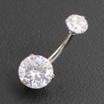 thumbnail image 5 of Jinsinto 2pcs Anti-allergy Umbilical Nail Creative Zircon Belly Button Ring, 5 of 5