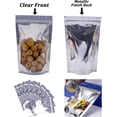 thumbnail image 4 of 100 Pack Mylar Bags for Food Storage Resealable Aluminum Foil Clear Stand Up Pouch with Front Window 3.94×5.91 Inch Reusable Zipper Lock Food Packaging Heat Seal Bags for Small Business and Home, 4 of 17