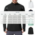thumbnail image 2 of OGLCCG Men's UPF 50+ Sun Shirts 1/4 Zip Zip Long Sleeve UPF 50+ Sun Protection Lightweight Quick Dry Golf Shirts Outdoor Running Rash Guard T-Shirts,L,Black, 2 of 6