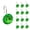 Green, variant on Kiibsot 12 Pcs Bling Rhinestones Shower Curtain Hooks Bathroom Rolling Hooks