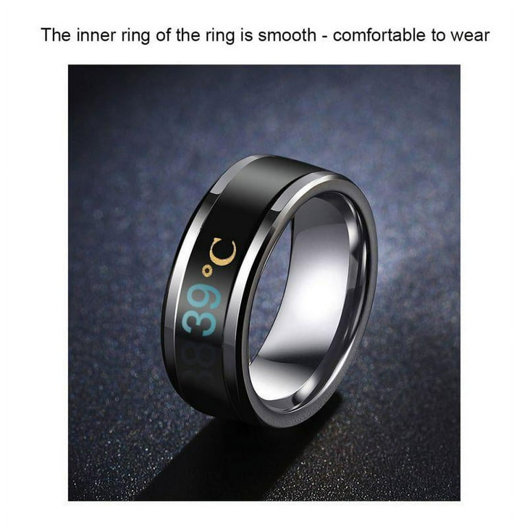 Stainless Steel Color Changing Mood Ring Temperature Rings For Women and  Men