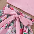 thumbnail image 5 of Cathalem Girls 2 Piece Skirt Set Outfit Spring Summer Clothes Peter Pan Collar Tops Ruffle Mini Skirts,Pink 100, 5 of 5