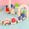 thumbnail image 4 of HKUKY Wooden Alphabet Train Toy Wooden Magnetic Alphabet Train Set, Letter Wooden Toy for Toddlers Boys and Girls, Universal Train Toy Set, 4 of 8