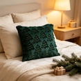 thumbnail image 5 of HJuyYuah Christmas Pillow Covers, 18x18 in Christmas Tree Decorative Pillow Cases with Zipper, Cozy Decor Covers for Living Room ,Couch, Sofa, Bed (Green-B), 5 of 8