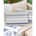 thumbnail image 6 of Gray Stripe Throw Pillow Covers, Modern Abstract Art Navy Blue Striped Rustic Soft Breathable Pillow Cases with Zipper for Sleeping, Queen Size Pillowcases for Couch Bed Sofa Chair 20x30 Inches, 6 of 6