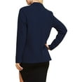 thumbnail image 2 of Doublju Women's Casual Long Sleeves Front 2-Button Open Front Blazer Jacket with Plus Size, 2 of 2