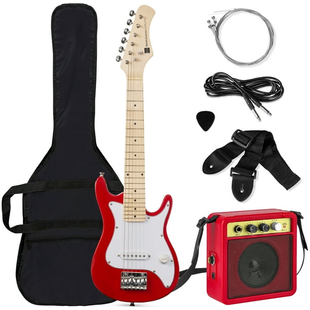 academisch hardware caravan Best Choice Products 30in Kids Electric Guitar Beginner Starter Kit w/ 5W  Amplifier, Strap, Case, Strings, Picks - Red - Walmart.com