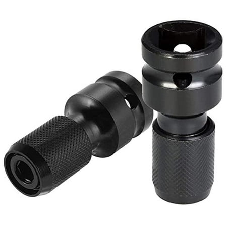 

DTOWER 1/2 Square Drive to 1/4 Hexagon Socket Adapter Quick Release Converter Durable Adjustable Socket Adapter