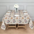 thumbnail image 3 of Beige Cow Flower Pattern Square Tablecloth,Waterproof Square Table Cover,Wipeable Spillproof Washable Table Cover for Home Kitchen Party Decor 52"x52"(132x132cm), 3 of 6
