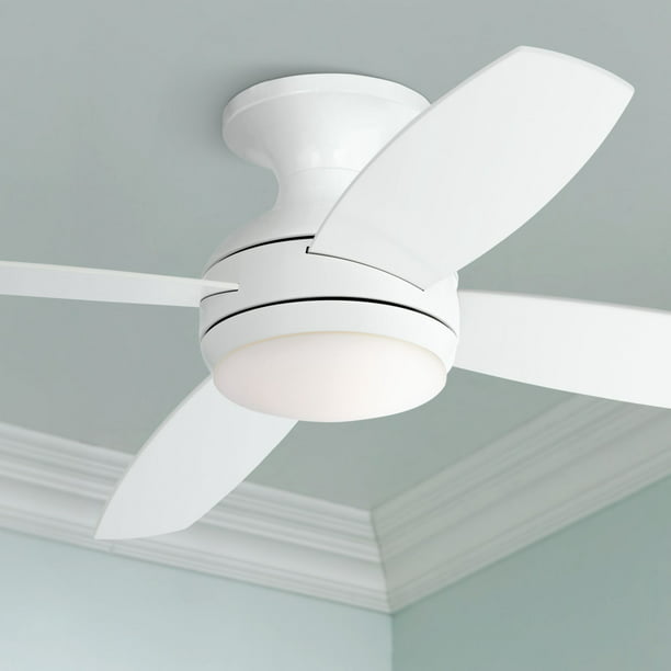 52 Casa Vieja Modern Hugger Ceiling, White Hugger Ceiling Fan With Light And Remote