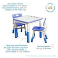 thumbnail image 3 of ECR4Kids Table d'Activités Carré Effaçable à Sec avec 2 Chaises en Plastique Ajustables, 3 Pcs - Bleu, 3 of 6
