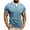 #011-Light Blue, variant on Kakii Men's Layered Look Henley T-Shirt, Double Collar Short Sleeve Top with Half Button Placket & Chest Pocket