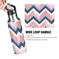 thumbnail image 4 of Yayeee 20oz Insulated Water Bottle Double Wall Stainless Steel with Flip Straw Lid, White Geometric, 4 of 7