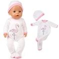 thumbnail image 2 of Ropa para muñeca bebé recién nacido, pijama de unicornio flamenco, vestido de Navidad para bebé, Festival de regalo de cumpleaños, 17 pulgadas, 40cm, 2 of 4