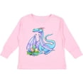 thumbnail image 3 of Inktastic Blue Easter Dragon with Painted Eggs Boys or Girls Long Sleeve Toddler T-Shirt, 3 of 5