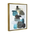 thumbnail image 3 of Blue Nature Rocks Dandelion Abstract Graphic Art Metallic Gold Framed Art Print Wall Art, 3 of 6