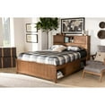 thumbnail image 3 of Baxton Studio Transitional Walnut Brown Finished Wood Queen Size Platform Storage Bed, 3 of 14