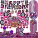 thumbnail image 2 of Suministros para fiestas de cumpleaños de Monster High, pancarta desechable para decoración de tartas, bandera colgante, juego de globos de Monster High, decoración de cumpleaños, 2 of 5