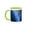 Green/White, variant on 3drose, Illuminated Water Jets and Showers. Blue Color of Rainbow, 15oz Mug