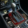 thumbnail image 4 of Real Bright Soft Car Interior Carbon Fiber Sticker DecorationRed Carbon Fiber Interior Gear Shift Cover For Volkswagen Touareg 2011-2018Auto Car Protection Interior Accessories, 4 of 8