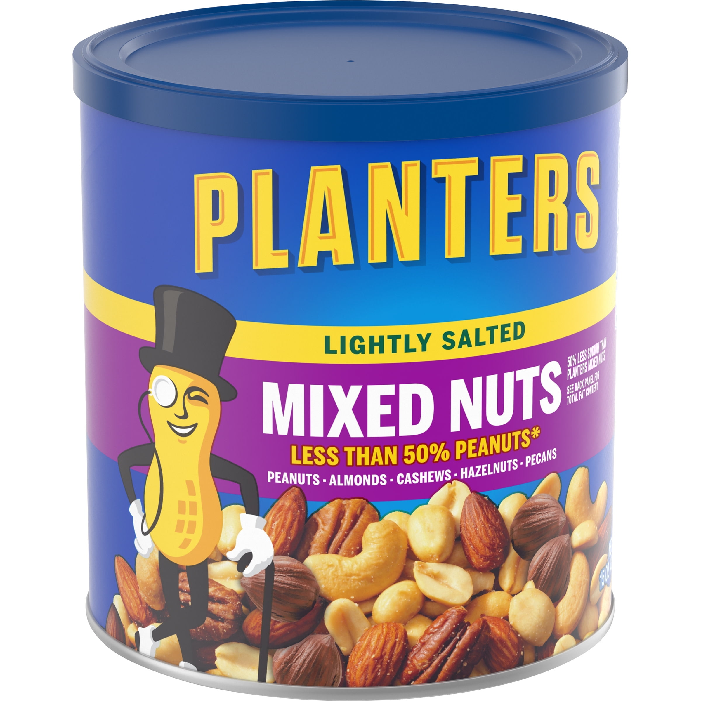 Planters Lightly Salted Mixed Nuts, 15.0 oz Canister