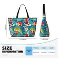 thumbnail image 4 of Wukai Japanese Koi Print Zipper Bag,large Beach Tote Bag,Waterproof Sandproof Bag,Grocery and Picnic Tote Travel Bag, 4 of 7