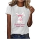 thumbnail image 4 of Camisas de Manga Corta para las Mujeres Moda Casual Impresión Cuello Redondo Suéter Tee Blusas, 4 of 4