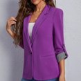 thumbnail image 3 of Chaqueta de traje para mujer, chaqueta de negocios para mujer, abrigo de traje con cuello vuelto, chaqueta de negocios de Color puro, calidad superior, 3 of 7