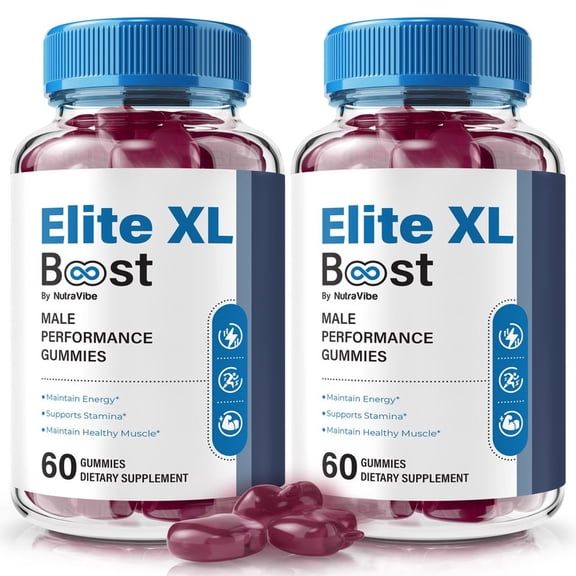 (2 Pack) Elite XL Boost – Gummies with a Natural Daily Blend for Energy & Wellness | Great-Tasting, Easy-to-Chew Gummies (120 Gummies)