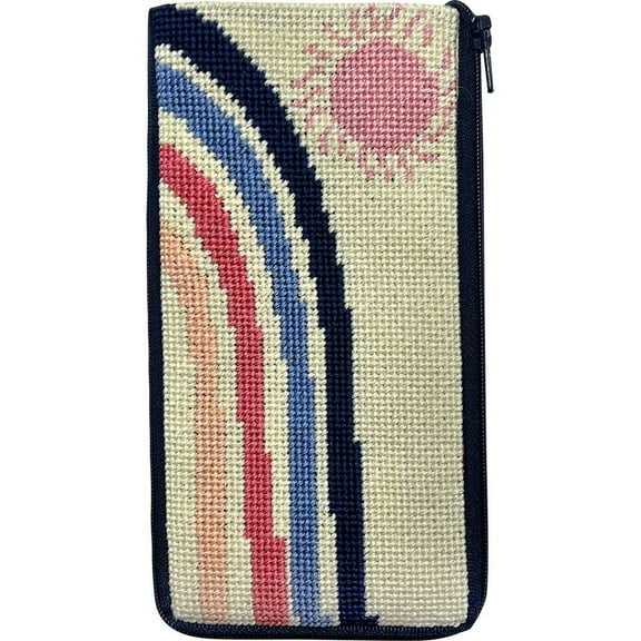Stitch & Zip Eyeglass Case Needlepoint Kit- Rainbow SZ3016