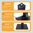 thumbnail image 6 of BPS 56 Inch Patio Pellet Heater Outdoor Smokeless Wood Pellet Burning Flame, Portable Pellet Stove with Rain Cap and Viewing Window for Porch, Backyard, Garden, and Camping, 6 of 9