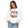 thumbnail image 5 of Cute Halloween Ghosts Let's Go Ghouls Women Crewneck Sweatshirt Brisco Brands X, 5 of 6
