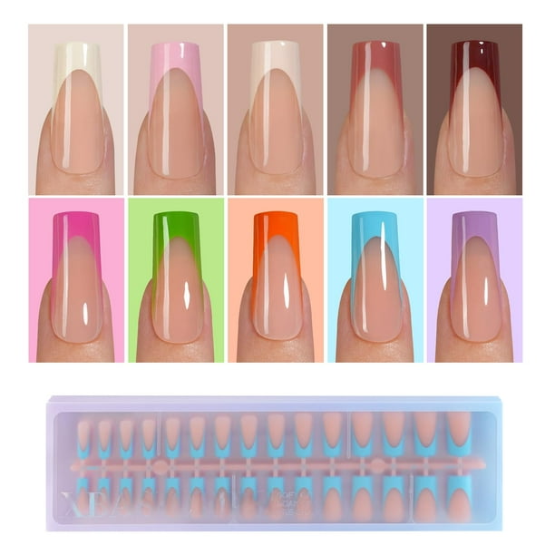 Gel francés Press On Nails Misssix XBASICTIPS, 300 unidades, 15 tamaños