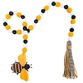thumbnail image 2 of Bee Wood Bead Garland with Tassels, Honeycomb Wood Bead Spring Summer Wooden Bead Garland Rustic Farmhouse Home Decorations for Tiered Tray Shelf Displays, 2 of 5