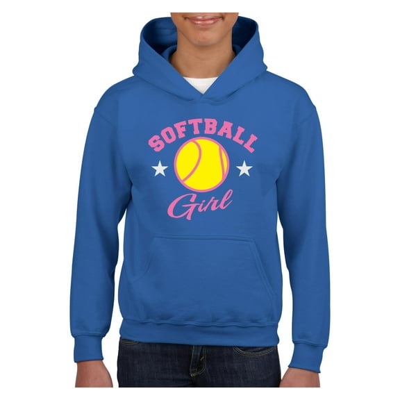 Big Boys Hoodies and Sweatshirts - Softball Girl