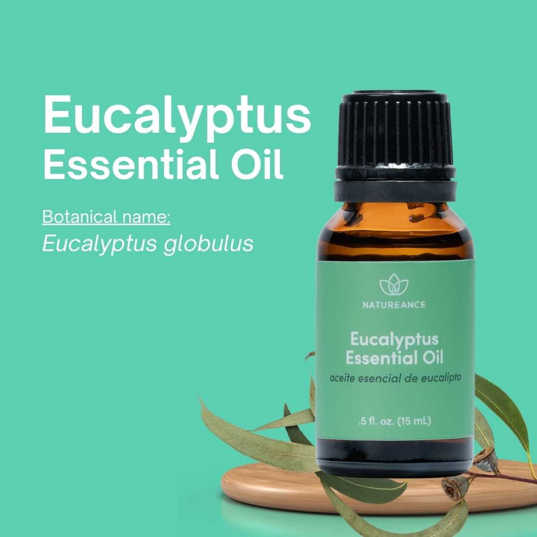 Natureance Eucalyptus Essential Oil (0.5 oz) - 100% Pure and Natural, Therapeutic Grade Essential Oil