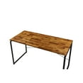 thumbnail image 5 of Jurgen Industrial Style Writing Desk with Oak Top and Metal Frame, Includes Mobile File Cabinet, 5 of 5