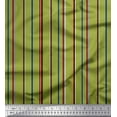 thumbnail image 1 of Soimoi Green Cotton Voile Fabric Vertical Stripe Fabric Prints By Yard 56 Inch Wide, 1 of 3
