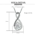 thumbnail image 2 of Crystal Infinity Urn Necklace for Ashes for Men Women Birthstone Cremation Necklaces Memorial Ashes Keepsake Keepsake Jewelry Pendant for Women with Filling Tool, 2 of 7