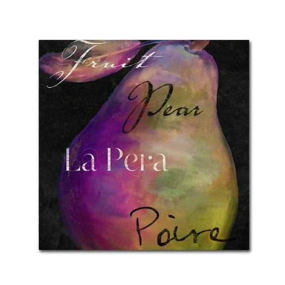 Trademark Fine Art 'Painted Pear II' Canvas Art by Color Bakery
