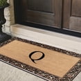 thumbnail image 2 of A1HC Natural Coir and Rubber Paisley Monogrammed Doormat, 30"x60", Heavy Duty Outdoor Front Door Mat, Durable Easy-Clean Bronze Rug, 2 of 6