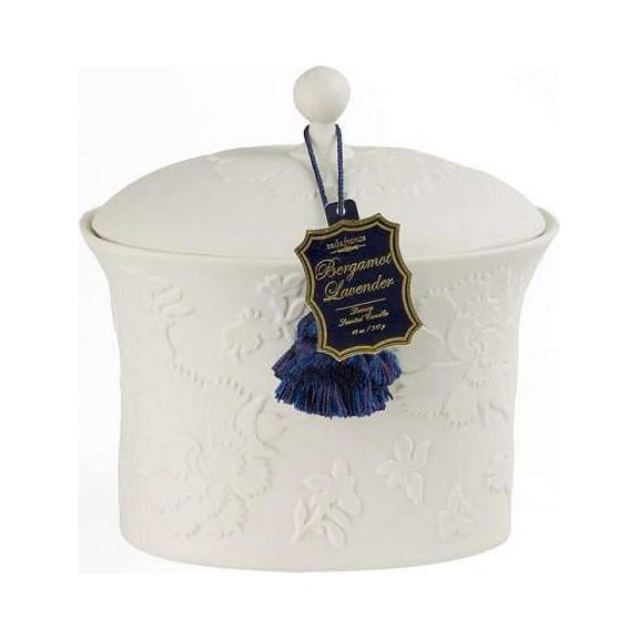 Seda France Bleu et Blanc Two-Wick Ceramic Candle Bergamot Lavender 22oz